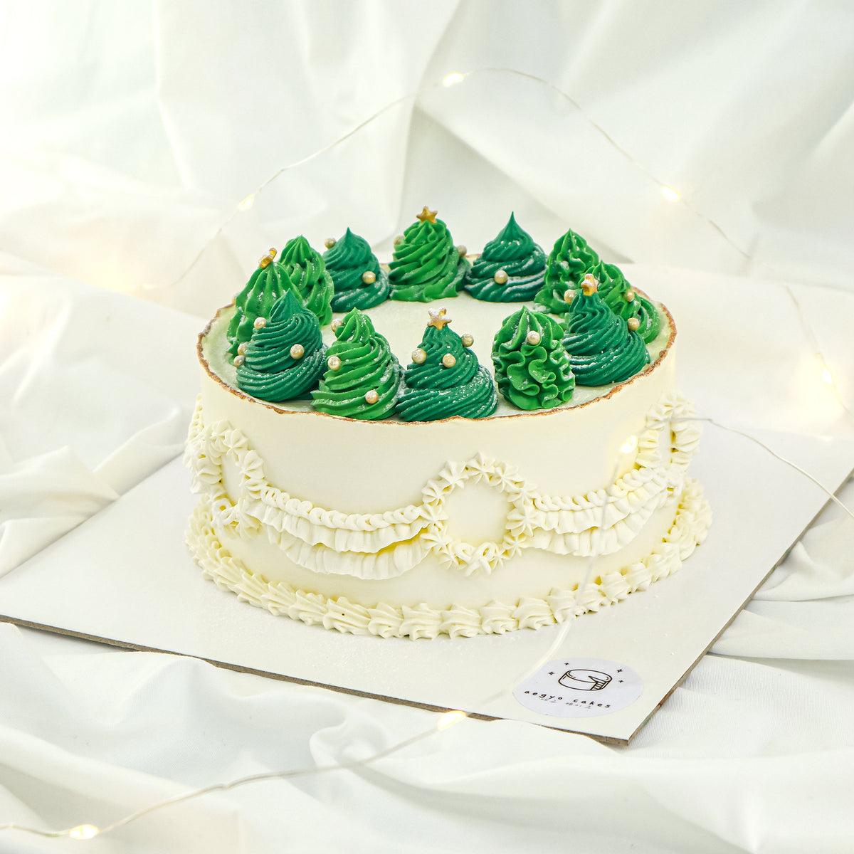 ~ White Christmas Vintage Aegyo Cake ~