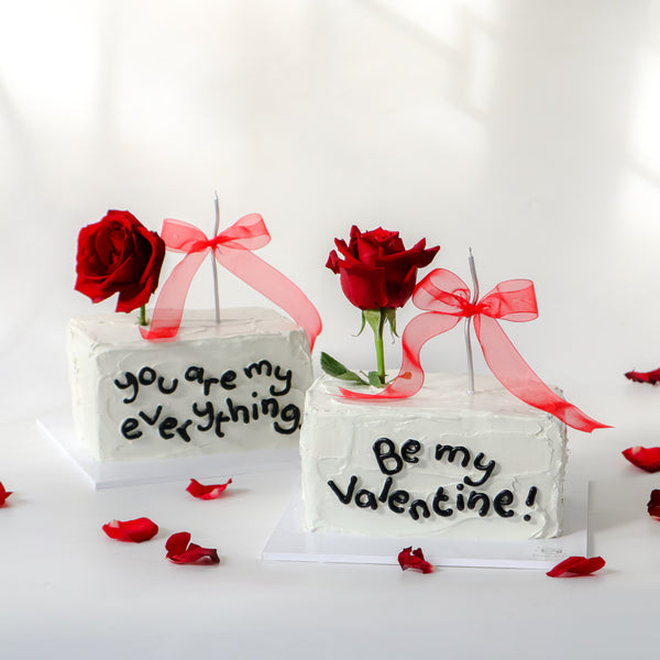 7" Ecuadorian Rose Valentine Statement Aegyo Cake
