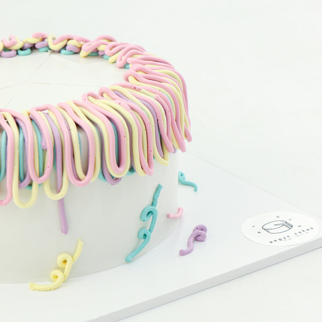 6" Daily Rainbow Velvet with Cream Cheese Frosting Aegyo Cake (Original)