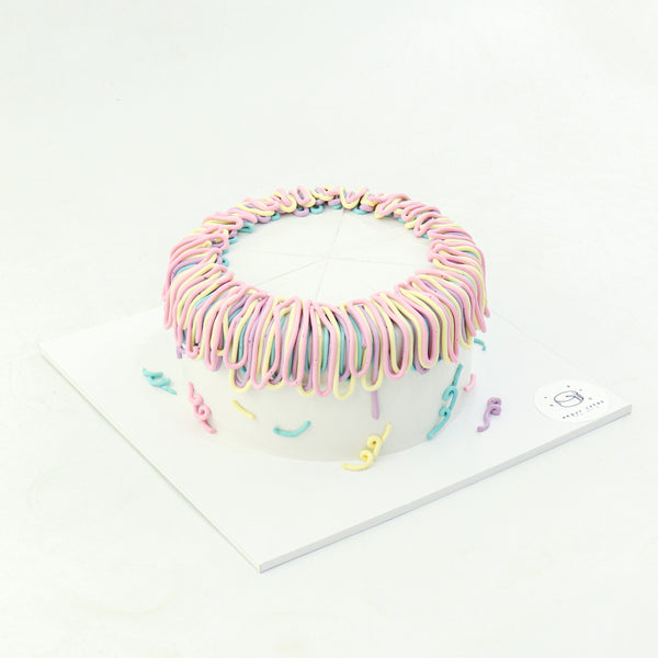 6" Daily Rainbow Velvet with Cream Cheese Frosting Aegyo Cake (Original)