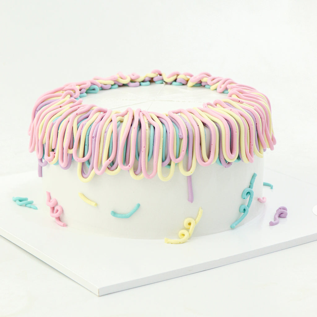 6" Daily Rainbow Velvet with Cream Cheese Frosting Aegyo Cake (Original)