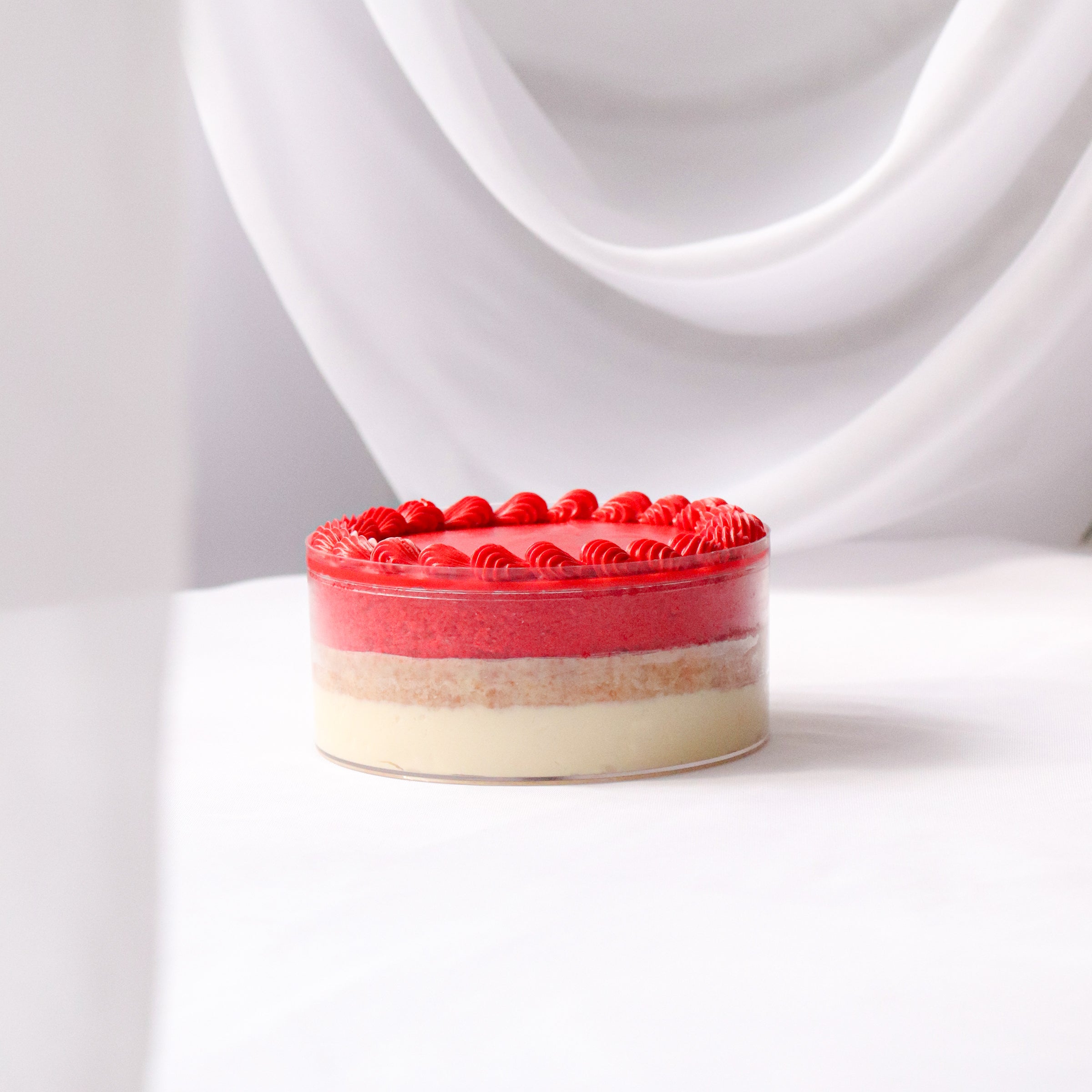 Red Velvet Cream Cheese Cloud Valentine Aegyo Cake