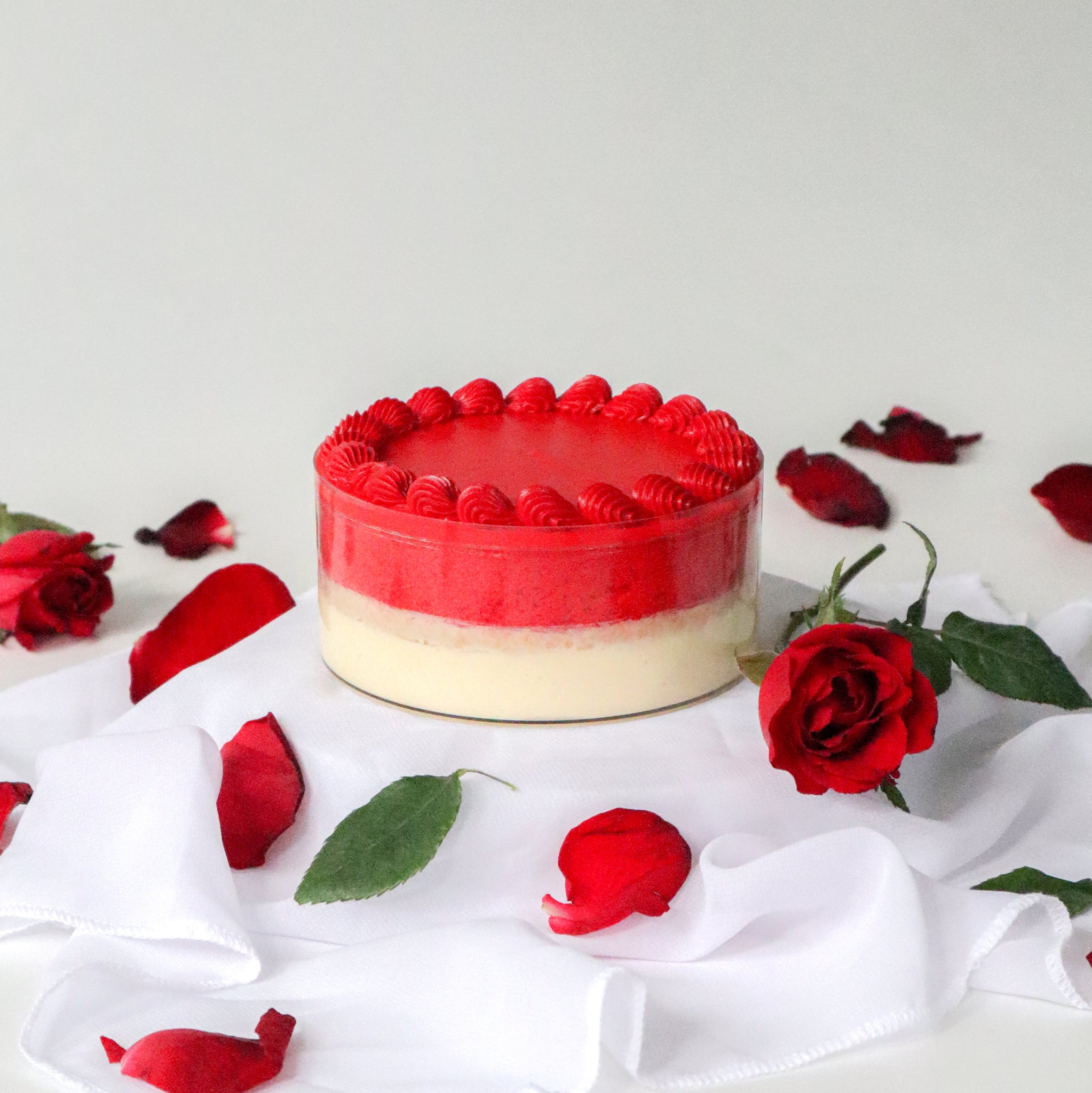 Valentine Red Velvet Cream Cheese Cloud Aegyo Cake