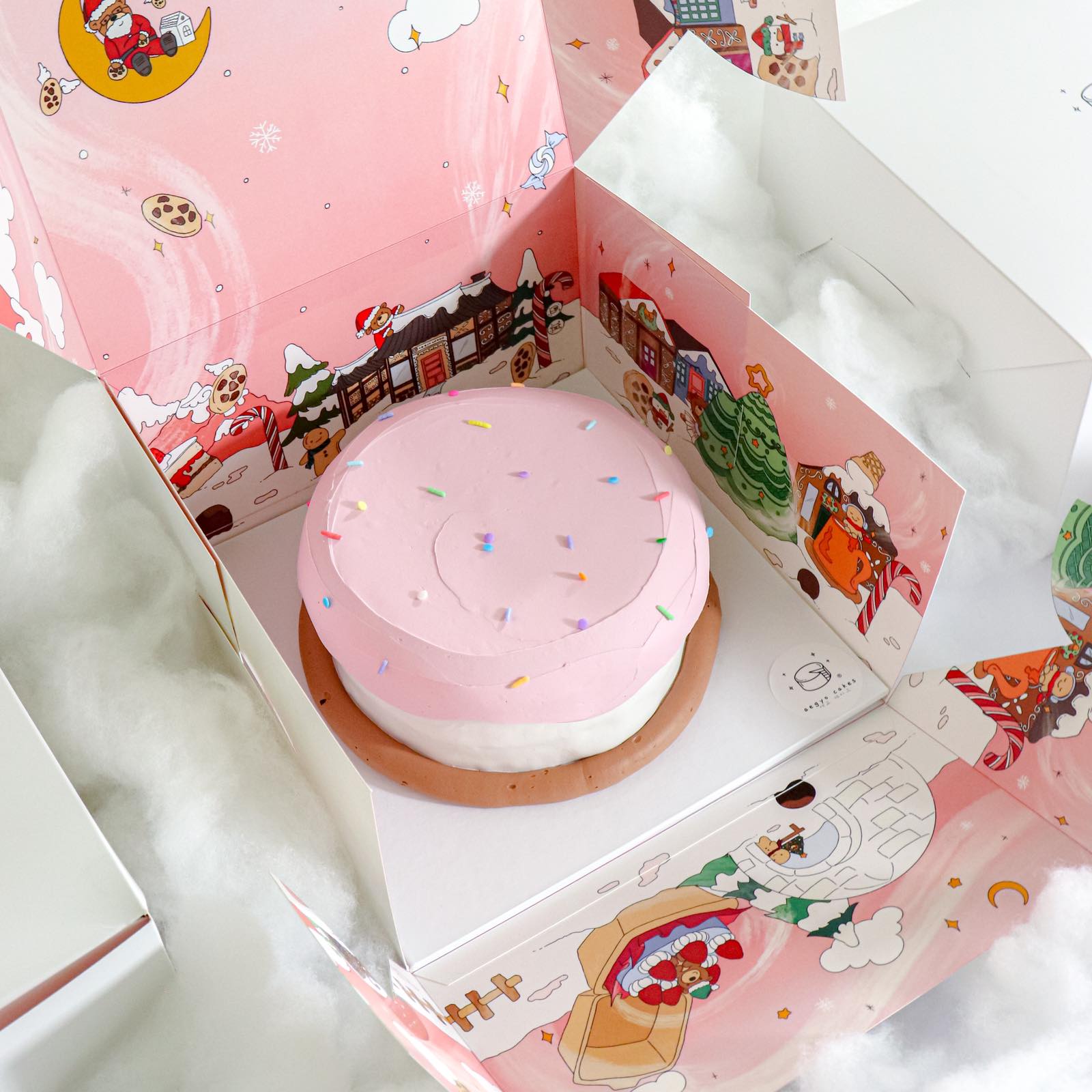 6" Candyland Velvet Aegyo Cake