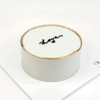 Gold-Rimmed Signature Aegyo Cake Slot Reservation