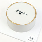 Gold-Rimmed Signature Aegyo Cake Slot Reservation